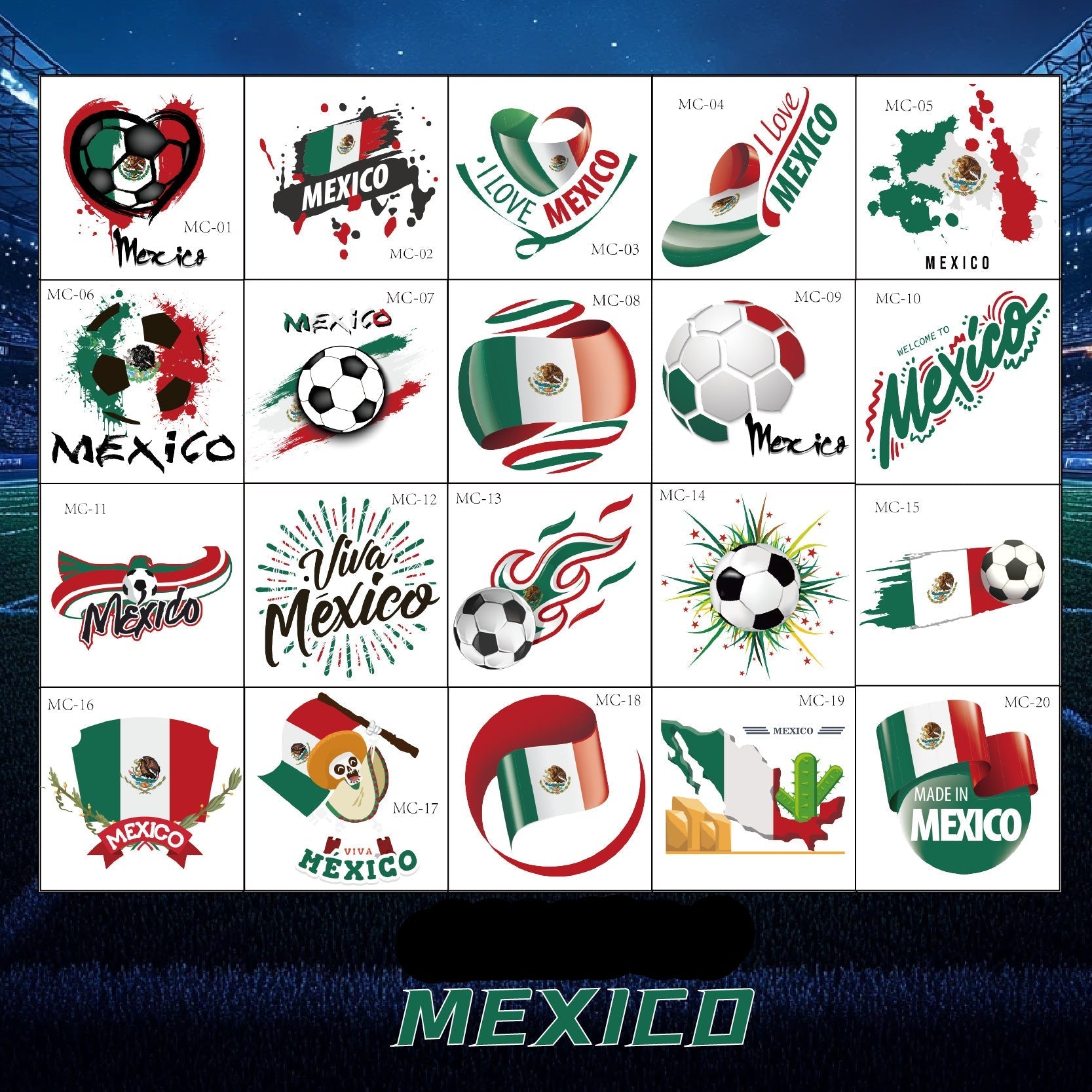 Stickers de Foot - Mexique