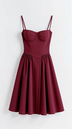 Odette | Robe Cocktail Midi Corset Tendance Élégante