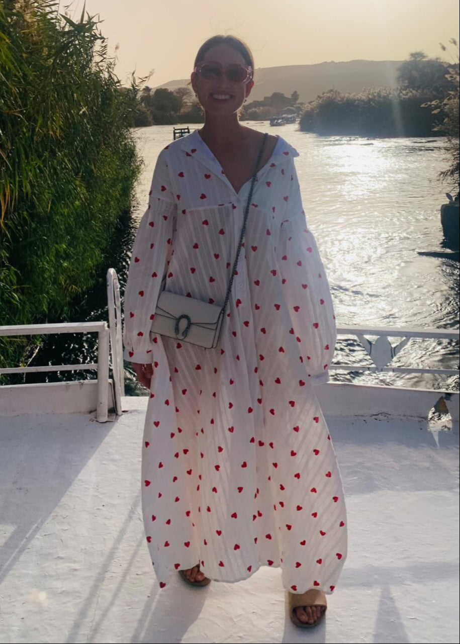 Camille | Robe Chemise Brodée Oversized Tendance Été