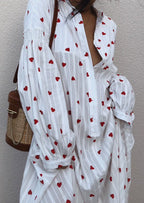 Camille | Robe Chemise Brodée Oversized Tendance Été