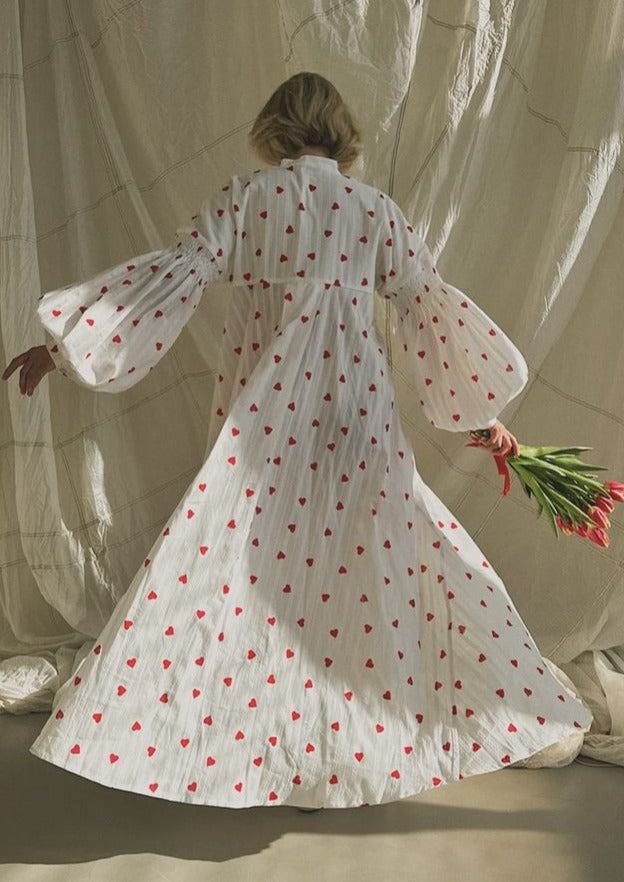 Camille | Robe Chemise Brodée Oversized Tendance Été