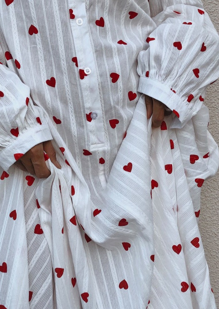 Camille | Robe Chemise Brodée Oversized Tendance Été