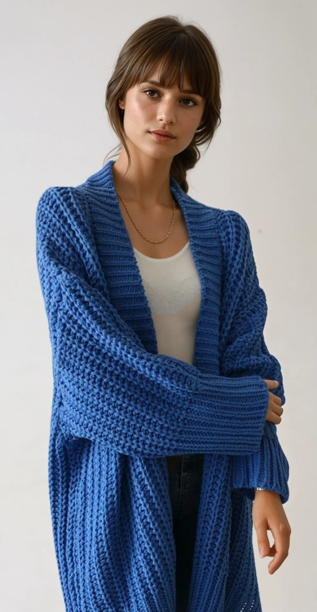 Clara | Cardigan Tricoté Oversize Fluide Élégant