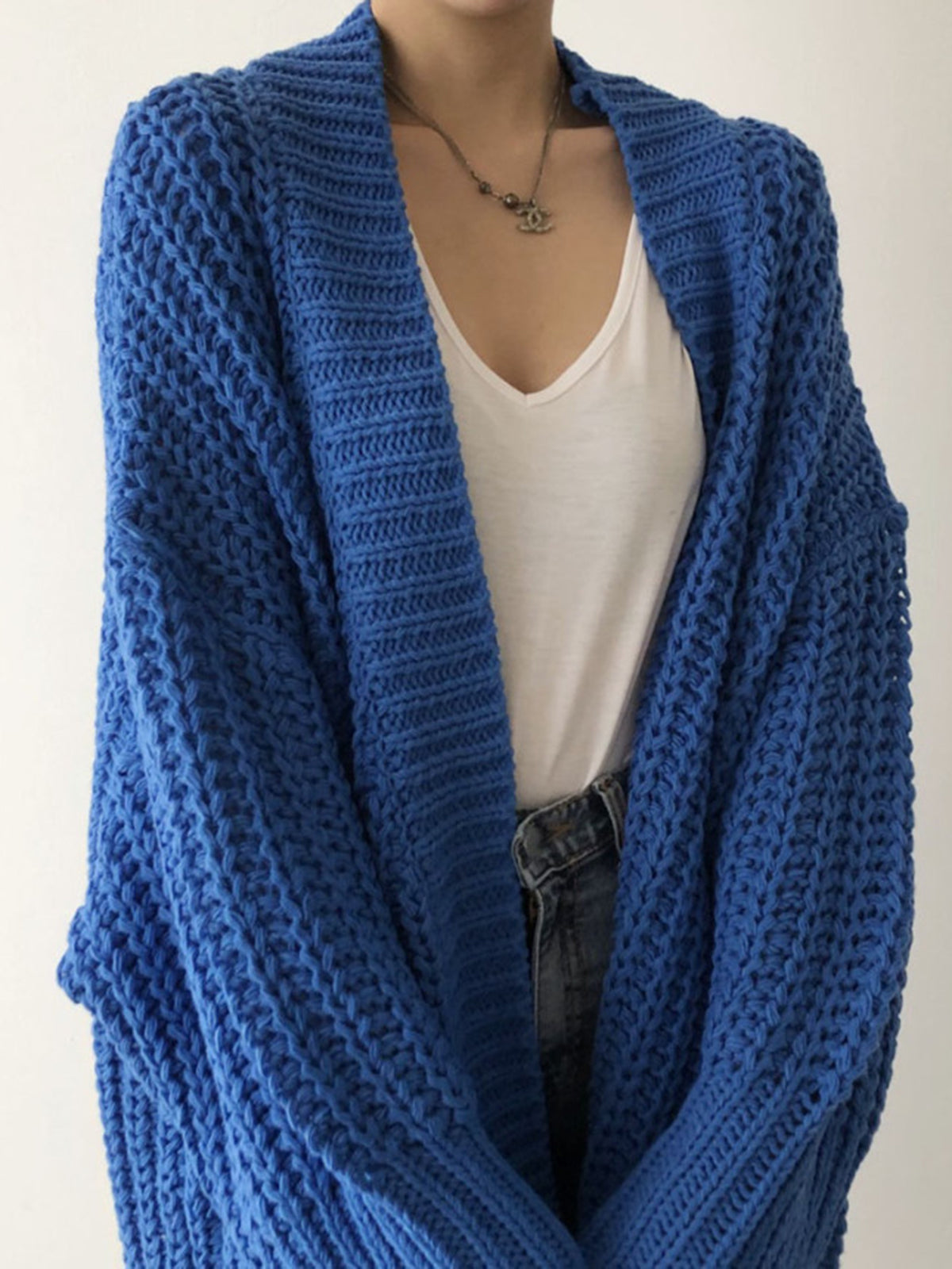 Clara | Cardigan Tricoté Oversize Fluide Élégant