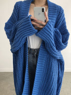 Clara | Cardigan Tricoté Oversize Fluide Élégant