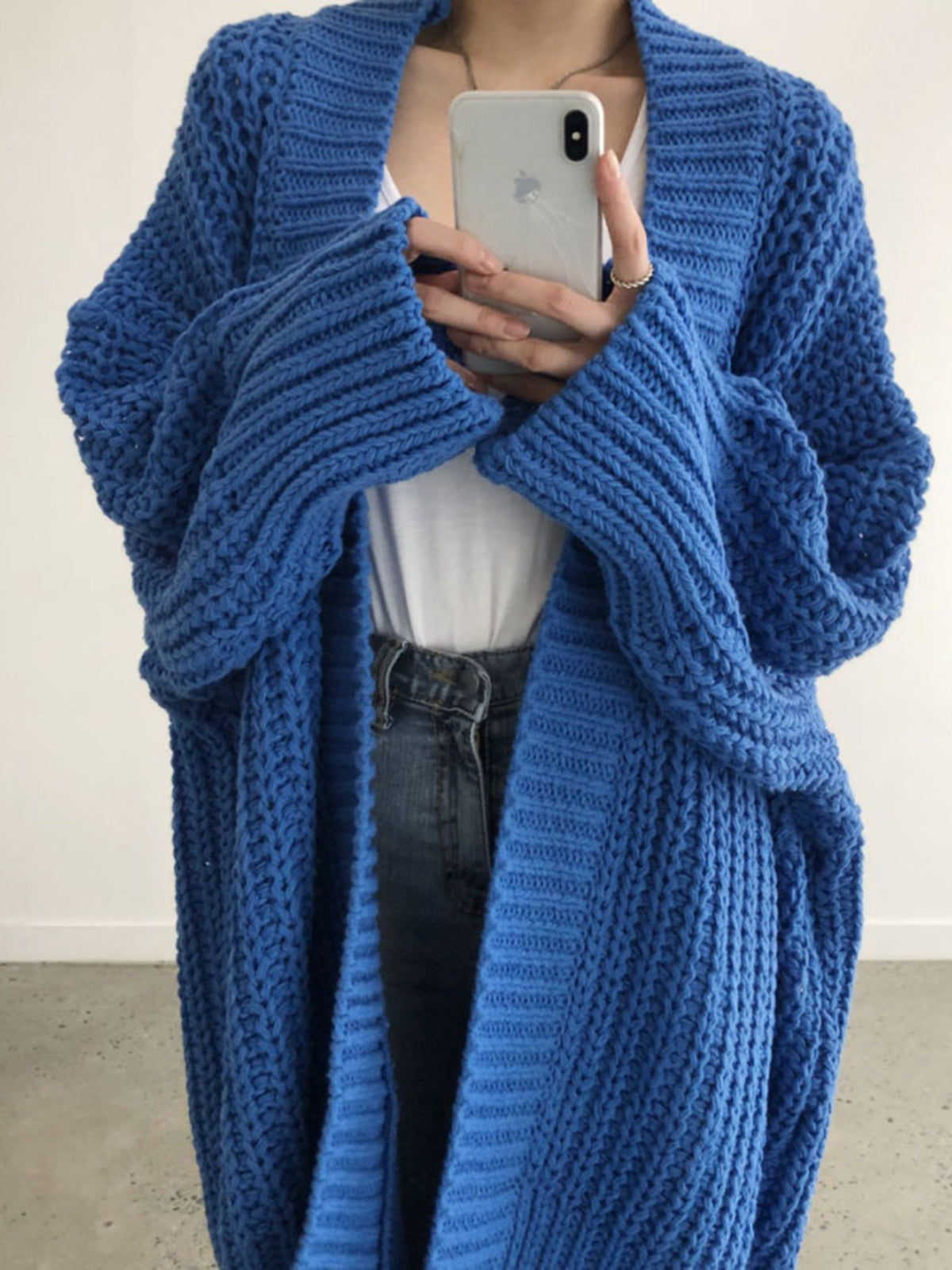 Clara | Cardigan Tricoté Oversize Fluide Élégant