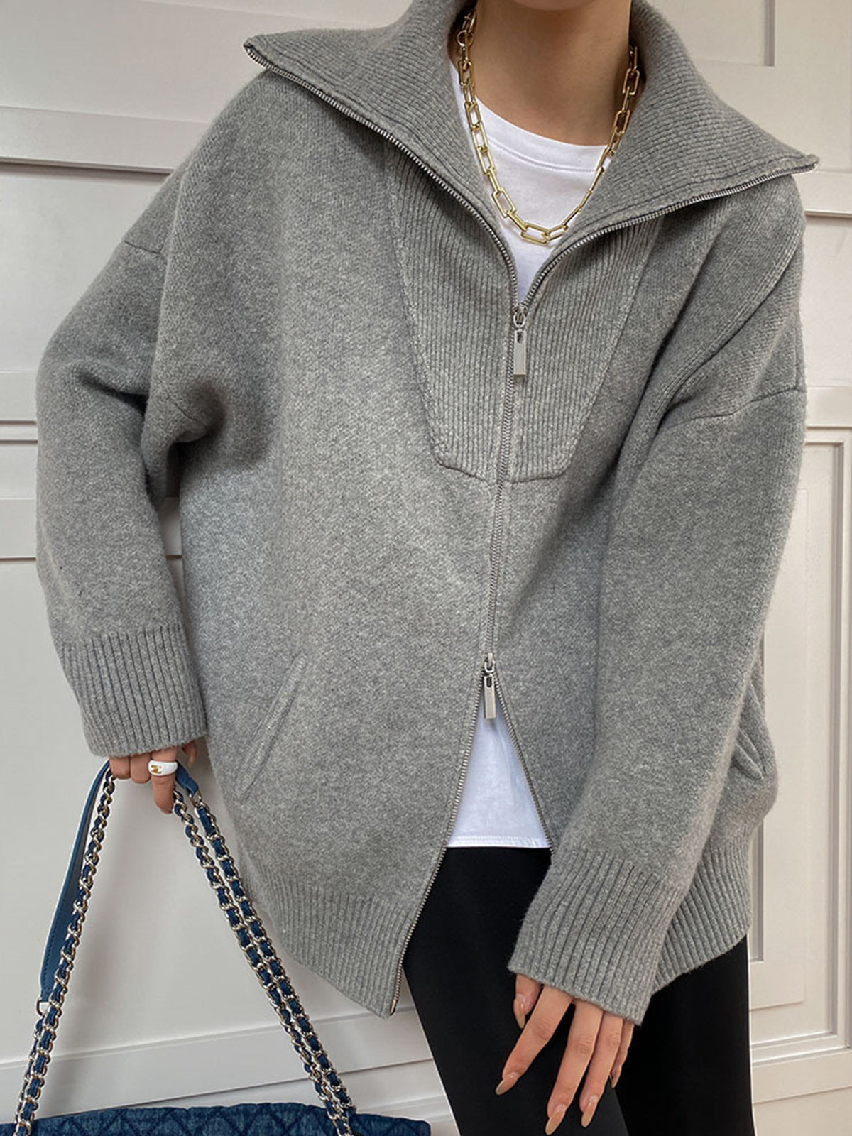 Camille | Cardigan Ouvert Oversize Décontracté Printanier