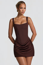 Chloé | Robe Mini Bodycon Drapée Tendance Élégante