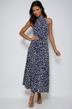 Camille | Robe Midi à Pois Tendance Été Élégant