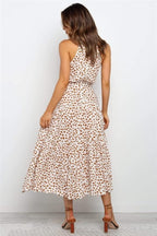 Camille | Robe Midi à Pois Tendance Été Élégant