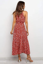 Camille | Robe Midi à Pois Tendance Été Élégant