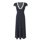 Camille | Robe Midi à Pois Légère Tendance Été Élégant