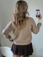 Pull dentelle coeur