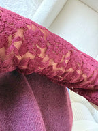 Pull manches dentelle bordeaux
