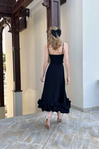 Emma | Robe de Soirée Midi Volants Tendance Élégante