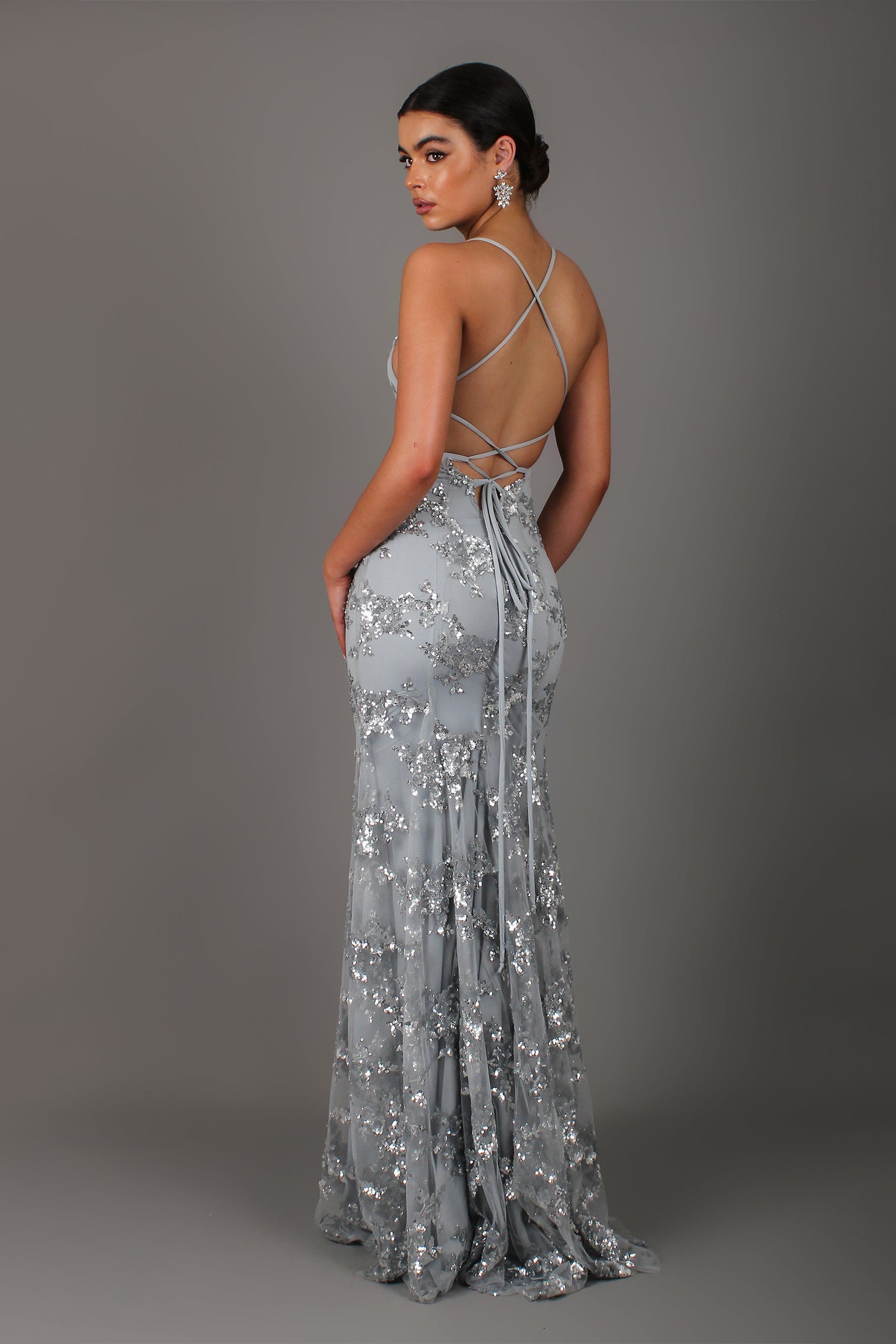 Emma | Robe Maxi Sequin Pour Invité de Mariage Tendance Éblouissant