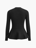 Camille | Haut Peplum Côtelé Tendance Élégant
