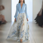 Clara | Robe Maxi Élégante à Fleurs Printanière Chic