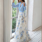 Clara | Robe Maxi Élégante à Fleurs Printanière Chic