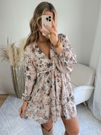 Robe fleurie écru - Cassie