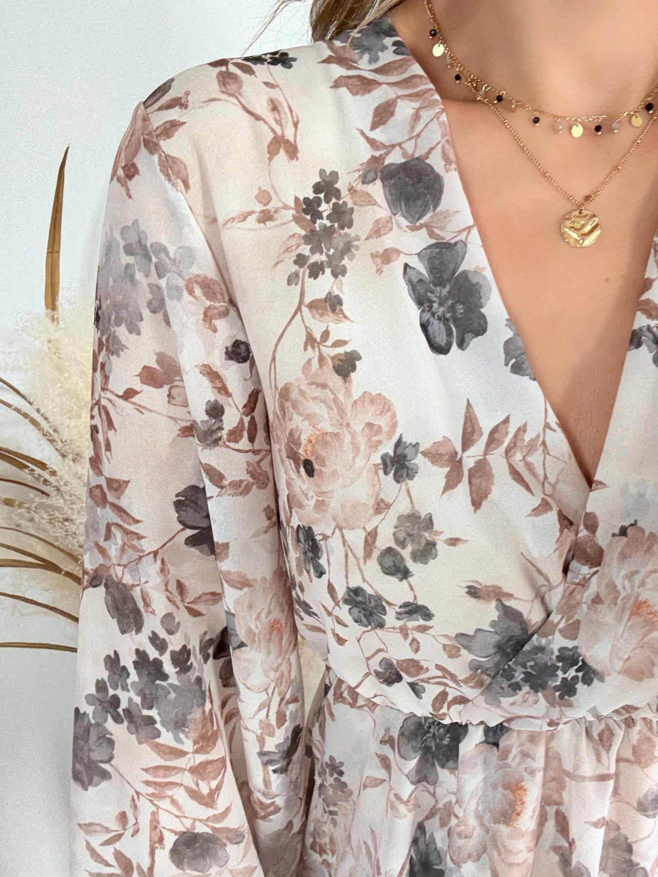 Robe fleurie écru - Cassie