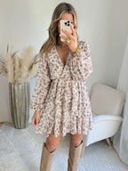 Robe écru taupe - Cassie