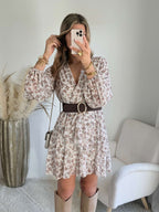 Robe écru taupe - Cassie