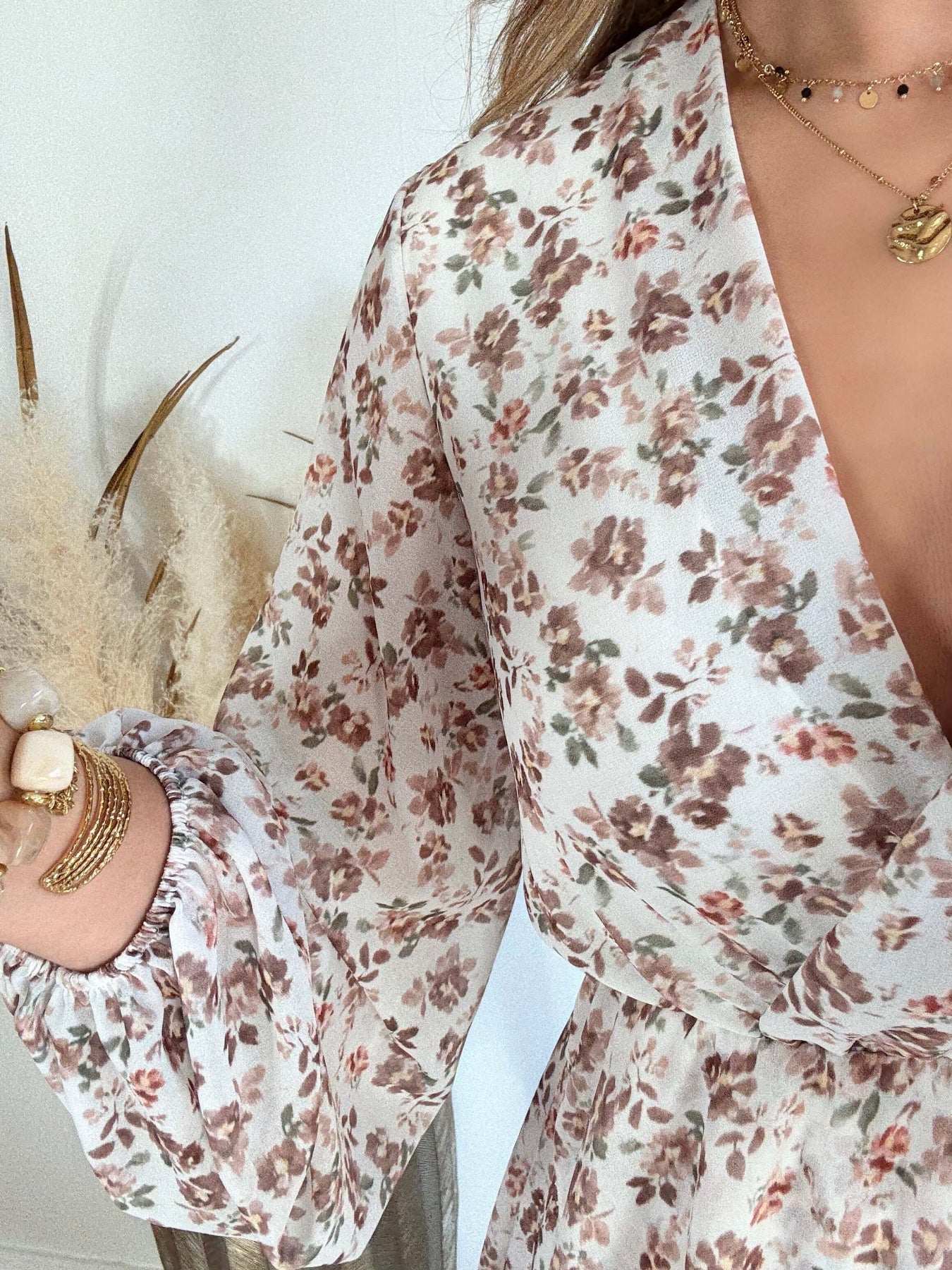 Robe écru taupe - Cassie