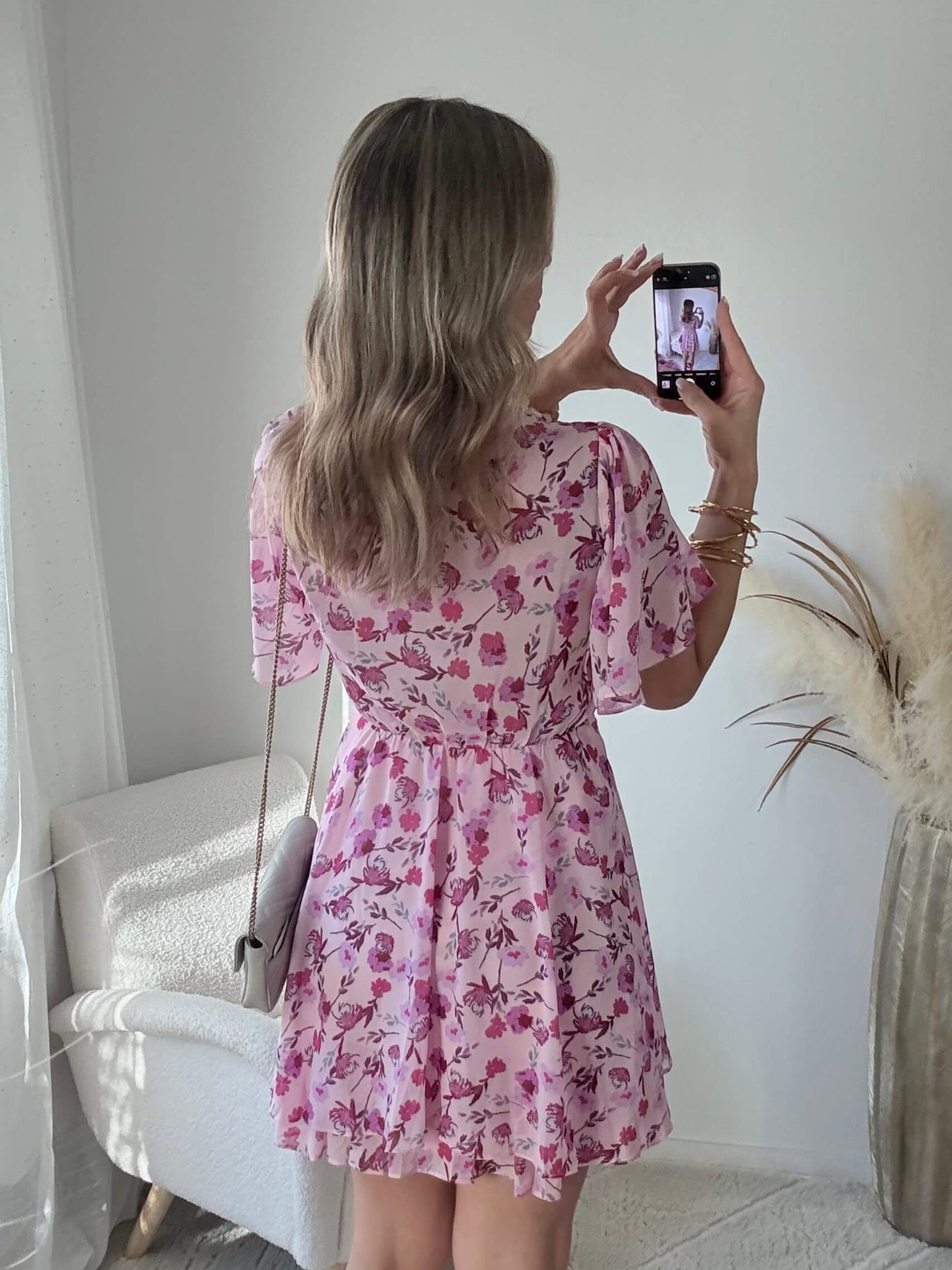 Robe rose fleurie - Apolline