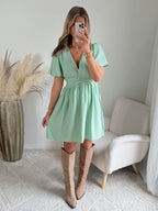 Robe courte vert d'eau - Diana