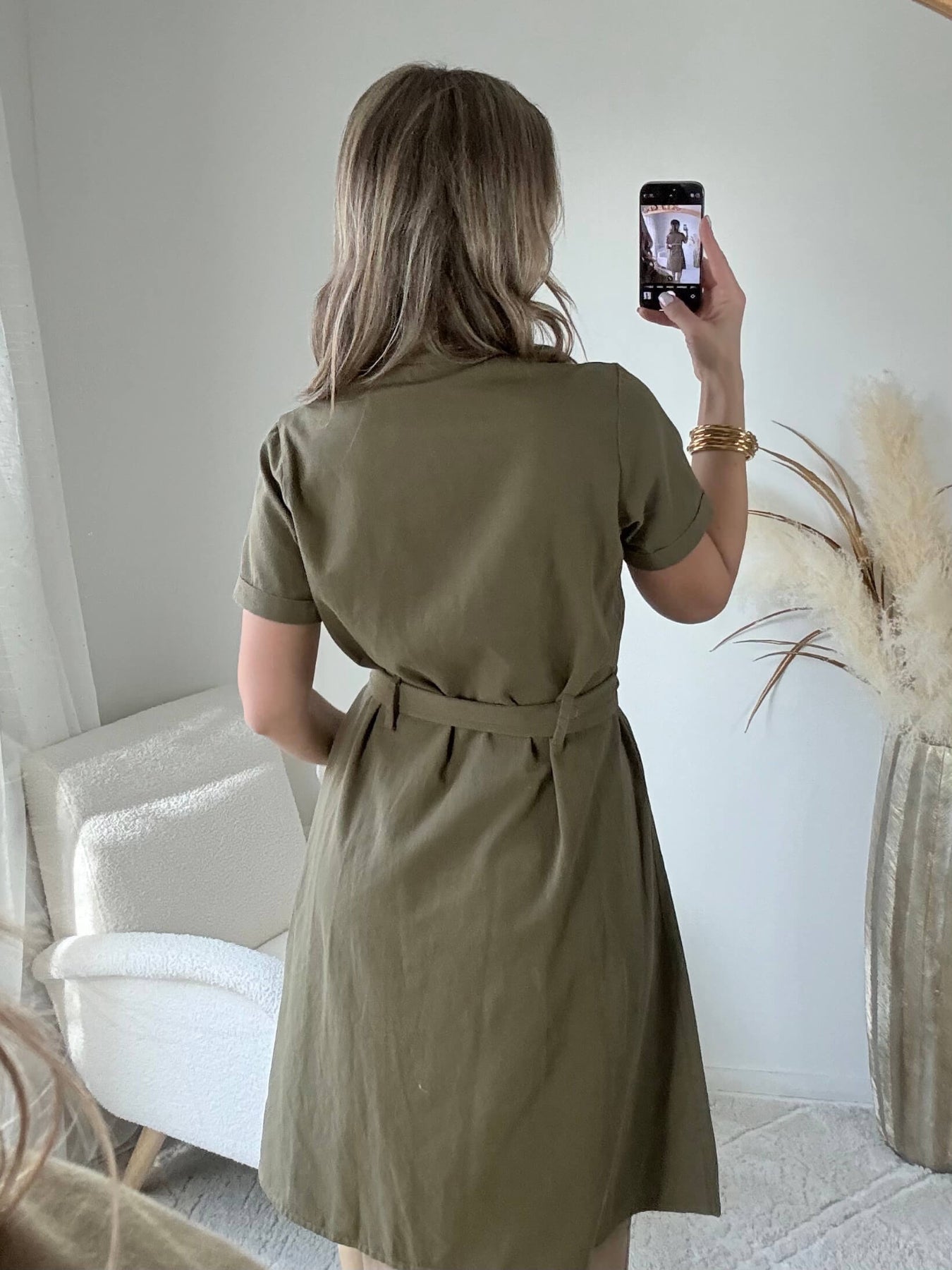 Robe chemise kaki - Fiona