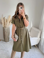 Robe chemise kaki - Fiona