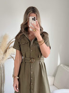 Robe chemise kaki - Fiona