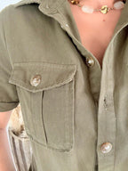 Robe chemise kaki - Fiona