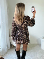 Robe fleurie chocolat - Cassie
