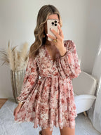 Robe fleurie terracotta rose - Cassie