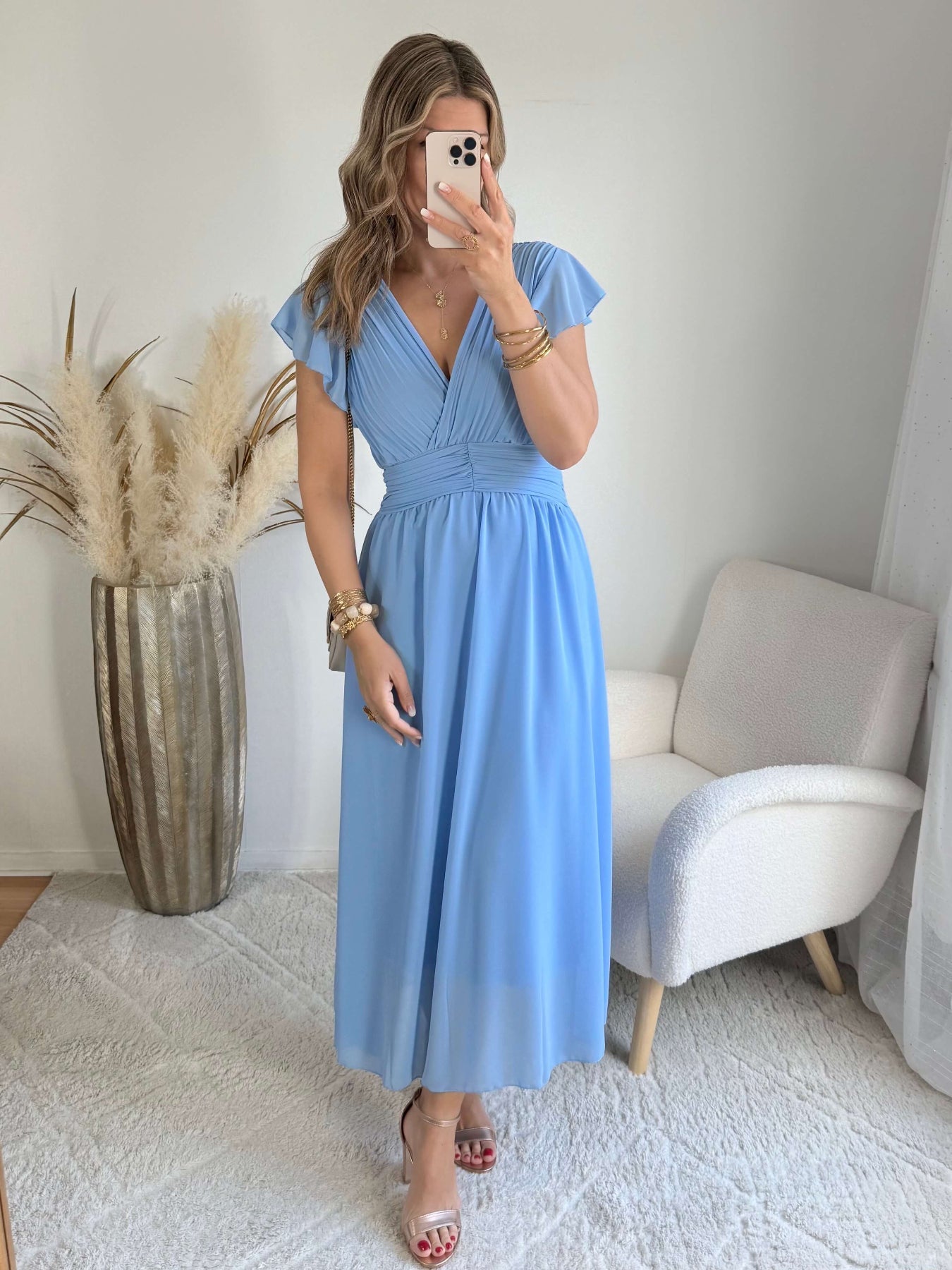Robe longue bleu clair - Zoé