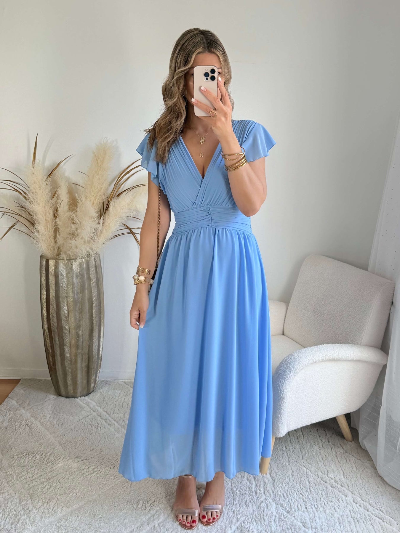 Robe longue bleu clair - Zoé