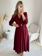 Robe longue bordeaux - Elise