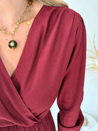 Robe longue bordeaux - Elise