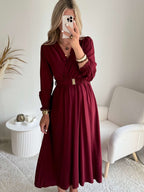 Robe longue bordeaux - Elise