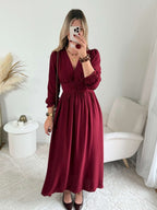 Robe longue bordeaux - Margot