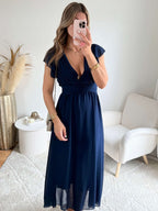 Robe longue marine - Zoé