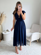 Robe longue marine - Zoé