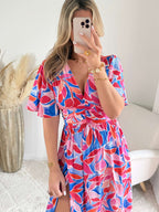 Robe longue fendue colorée - Indira