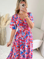 Robe longue fendue colorée - Indira