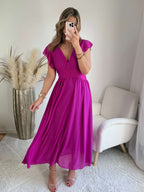 Robe longue fuchsia - Zoé