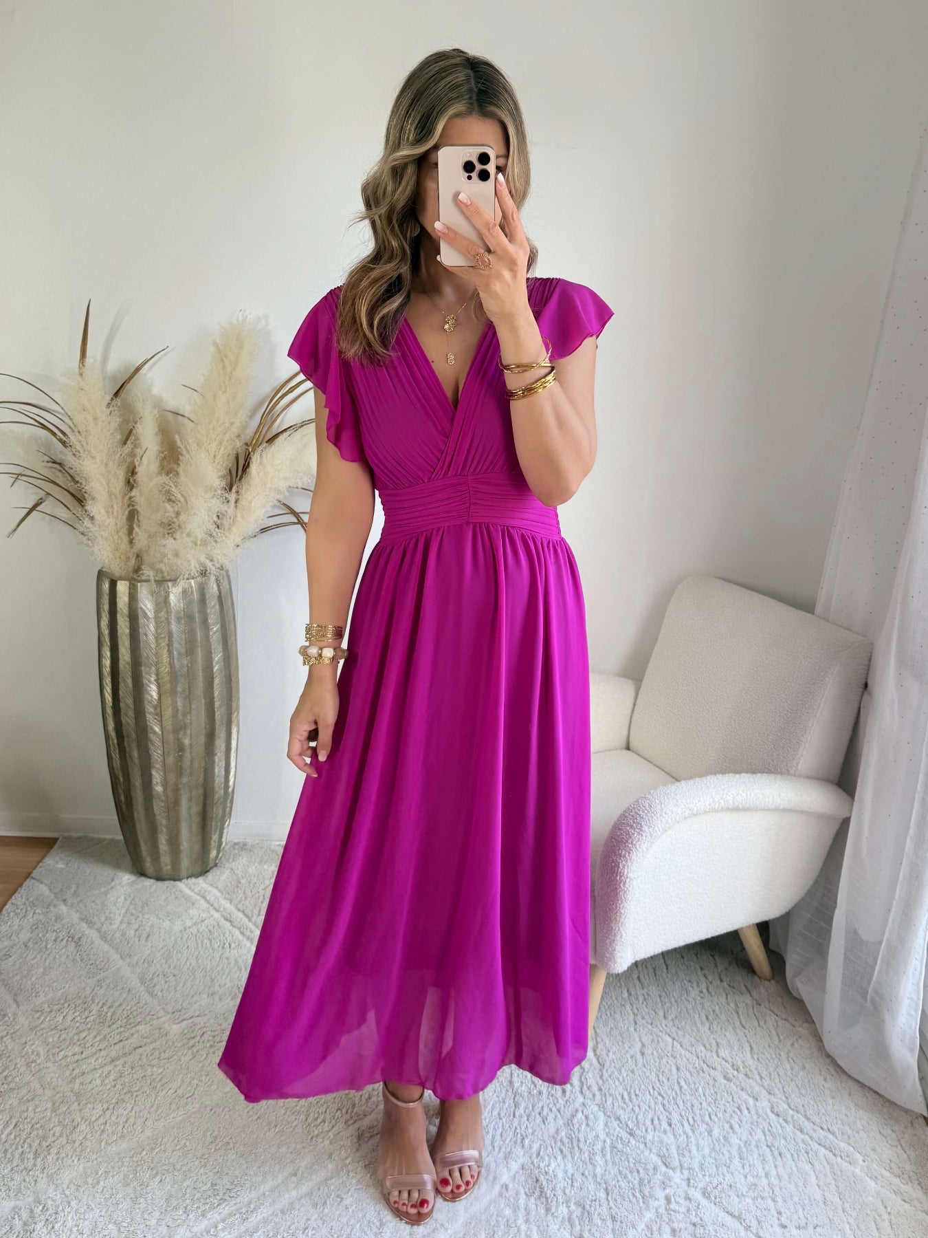 Robe longue fuchsia - Zoé