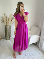 Robe longue fuchsia - Zoé
