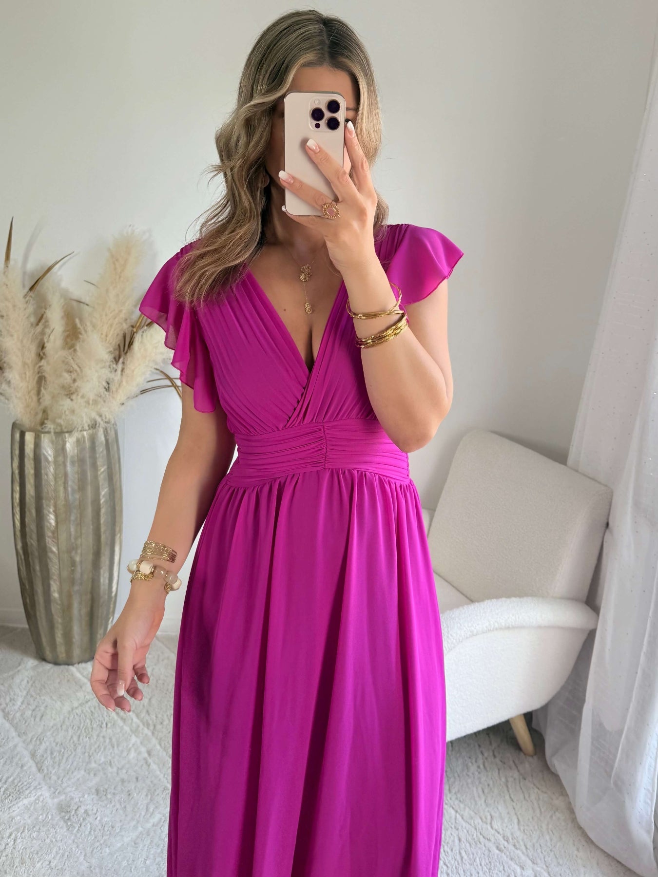 Robe longue fuchsia - Zoé